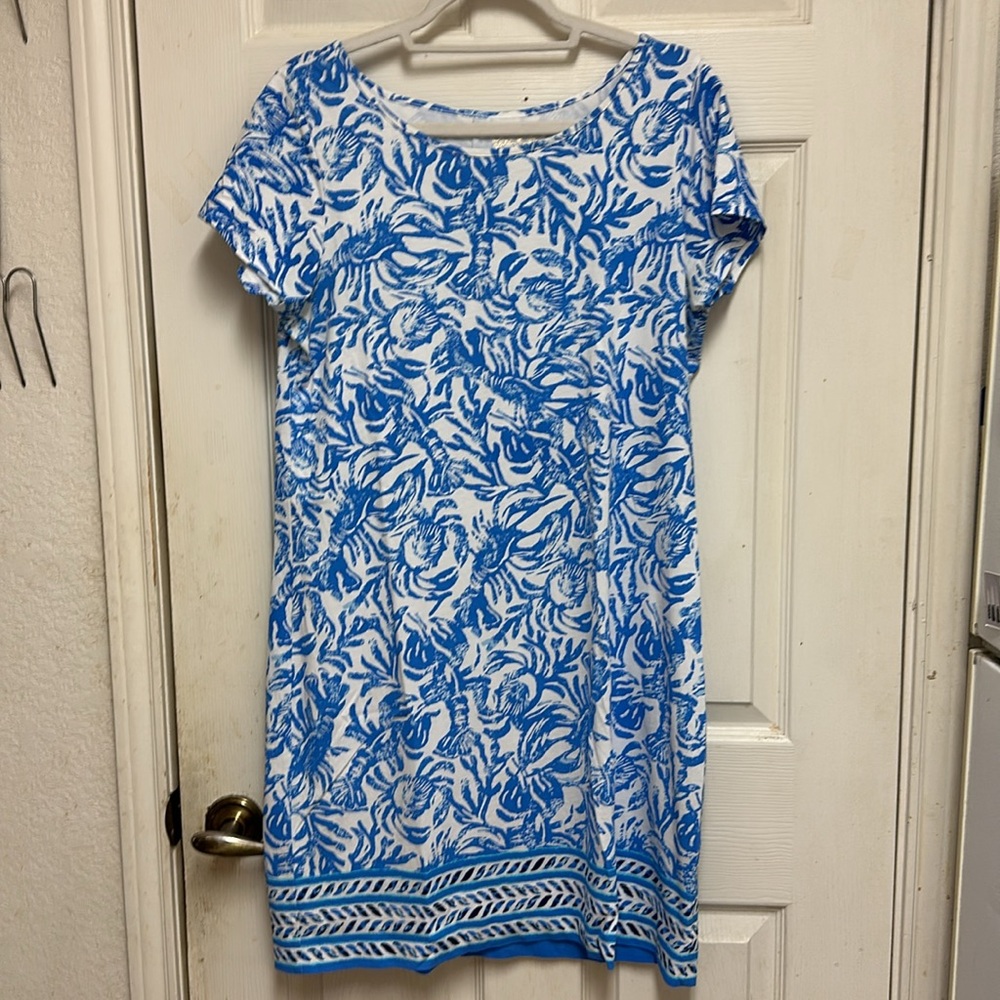 Lilly Pulitzer Blue and White Mini Dress